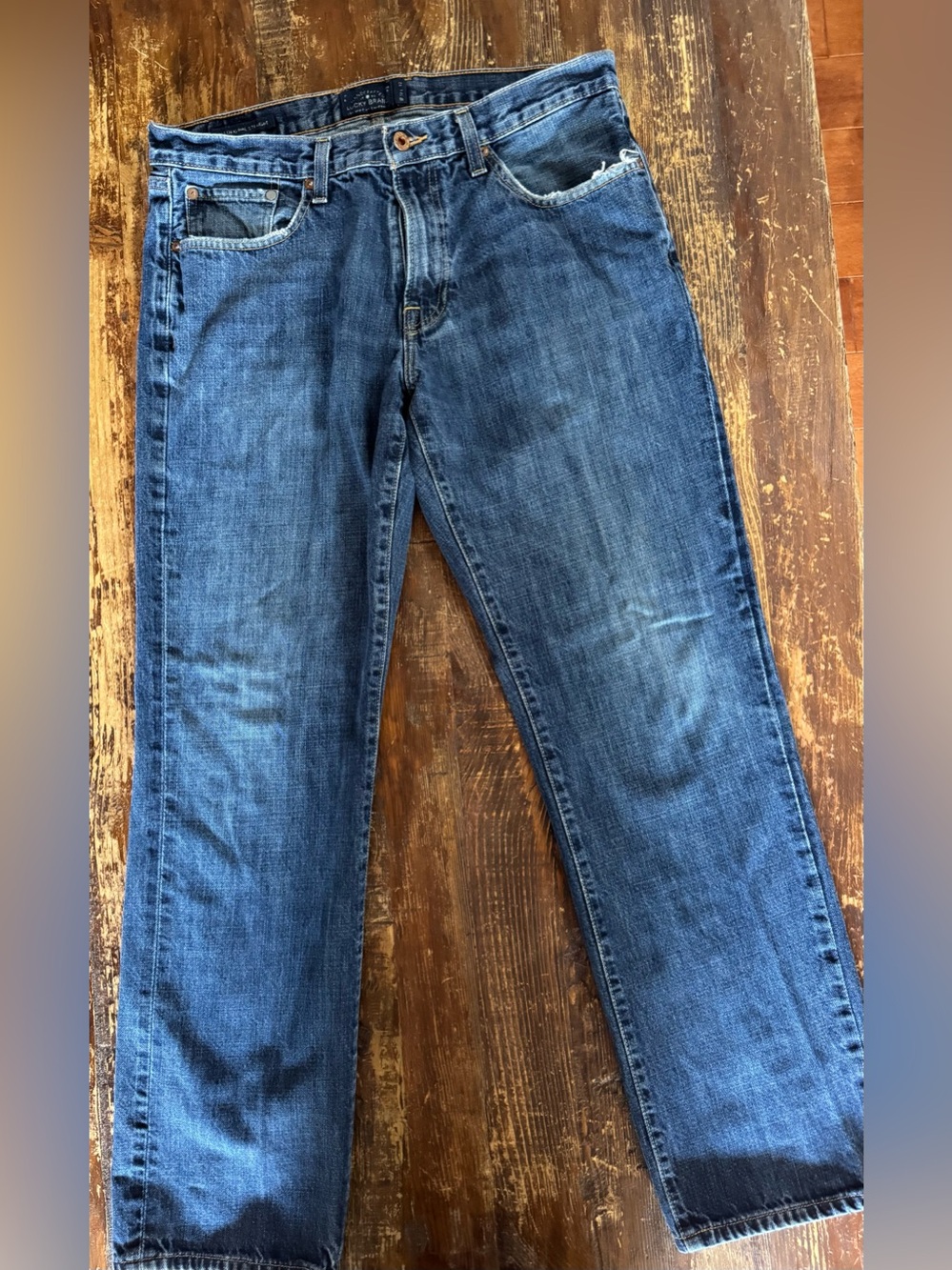 Lucky Brand Men's Straight Jeans in Dark Blue Denim